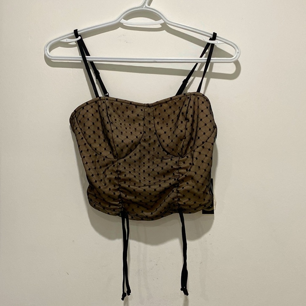 Black Lace Corset Crop Top